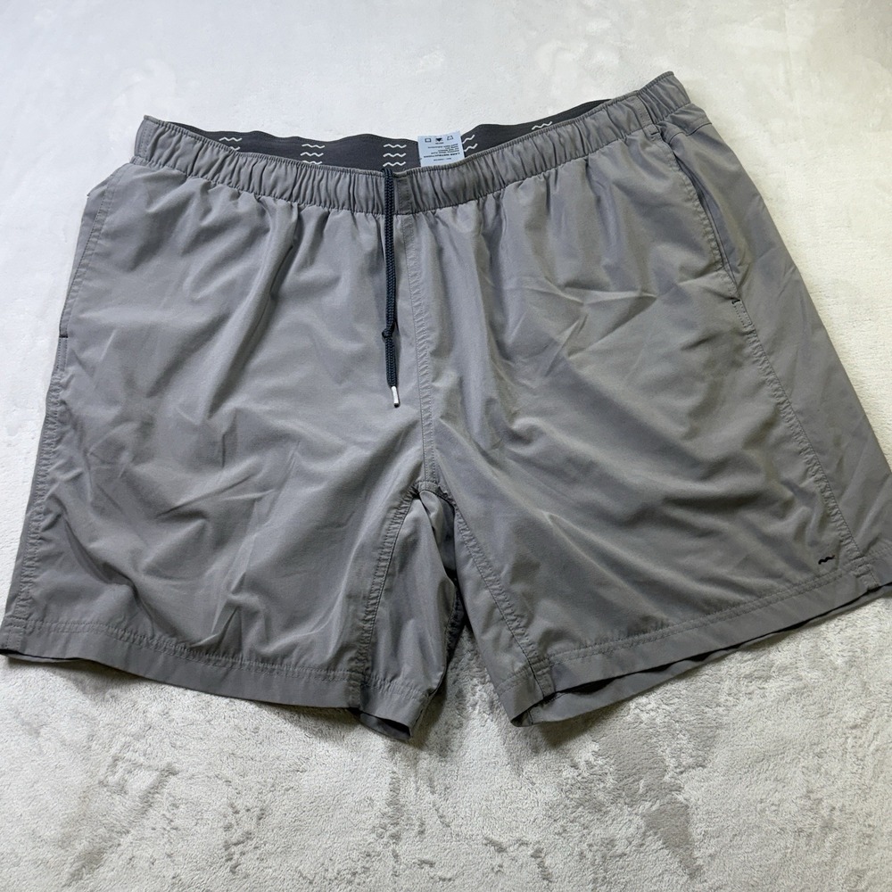 Free Fly Breeze Active Shorts Mens 3XL Grey Lined Athletic Stretch Pull On Logo